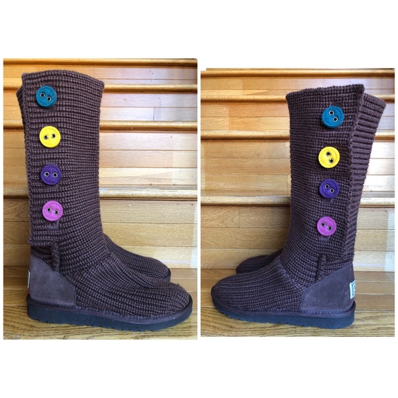 NEW UGG AUSTRALIA Sweater Knit Boots Knee High Tall Boots Short Boot Booties - Picture 4 of 8